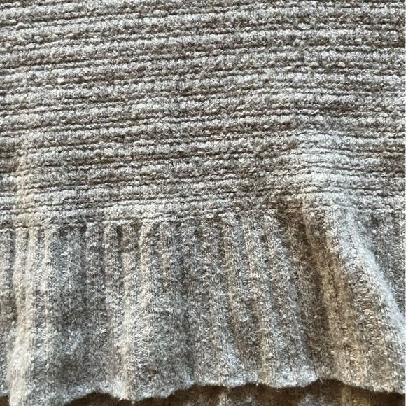 Free People Small Heart It Gray Lace Up Oversized Sweater Dress V Neck - Picture 10 of 10